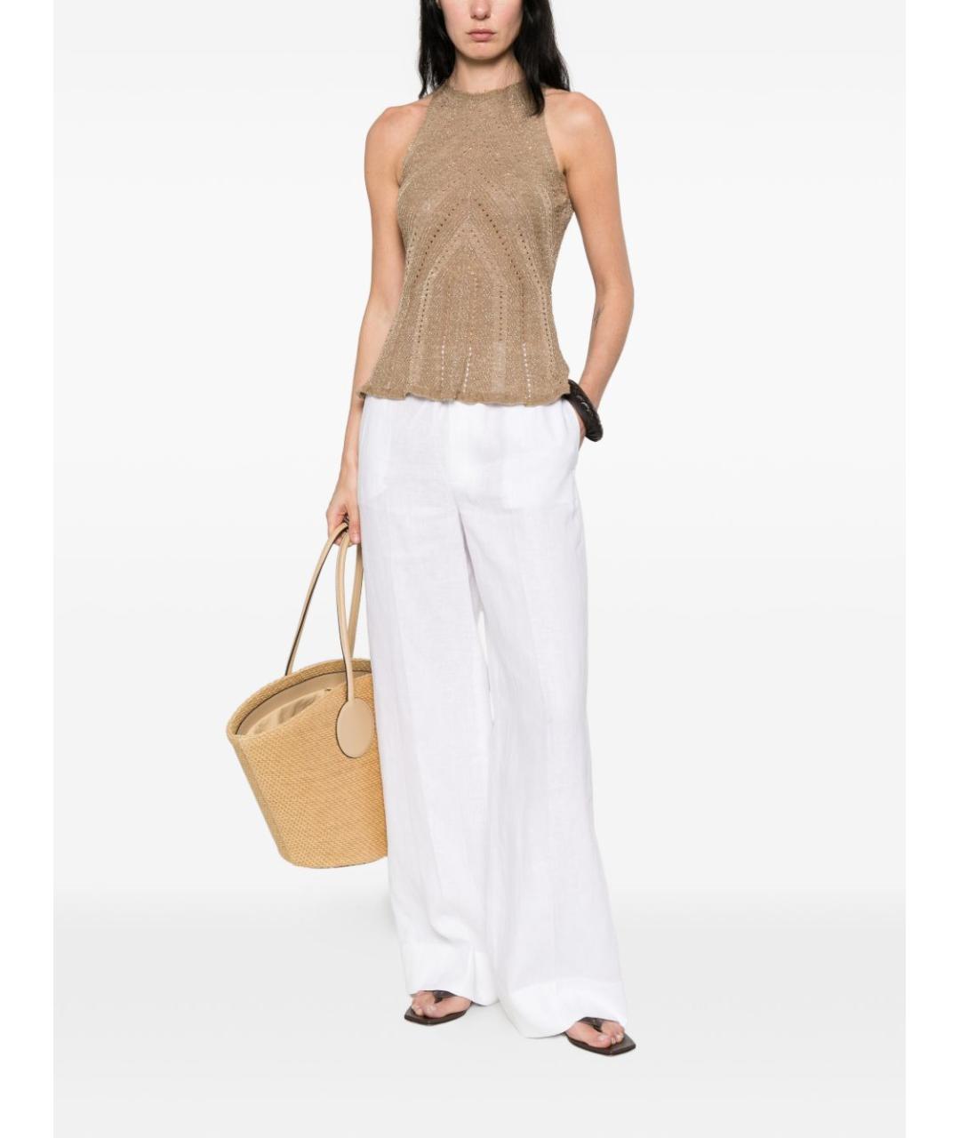 TWIN-SET Золотая майка, фото 5