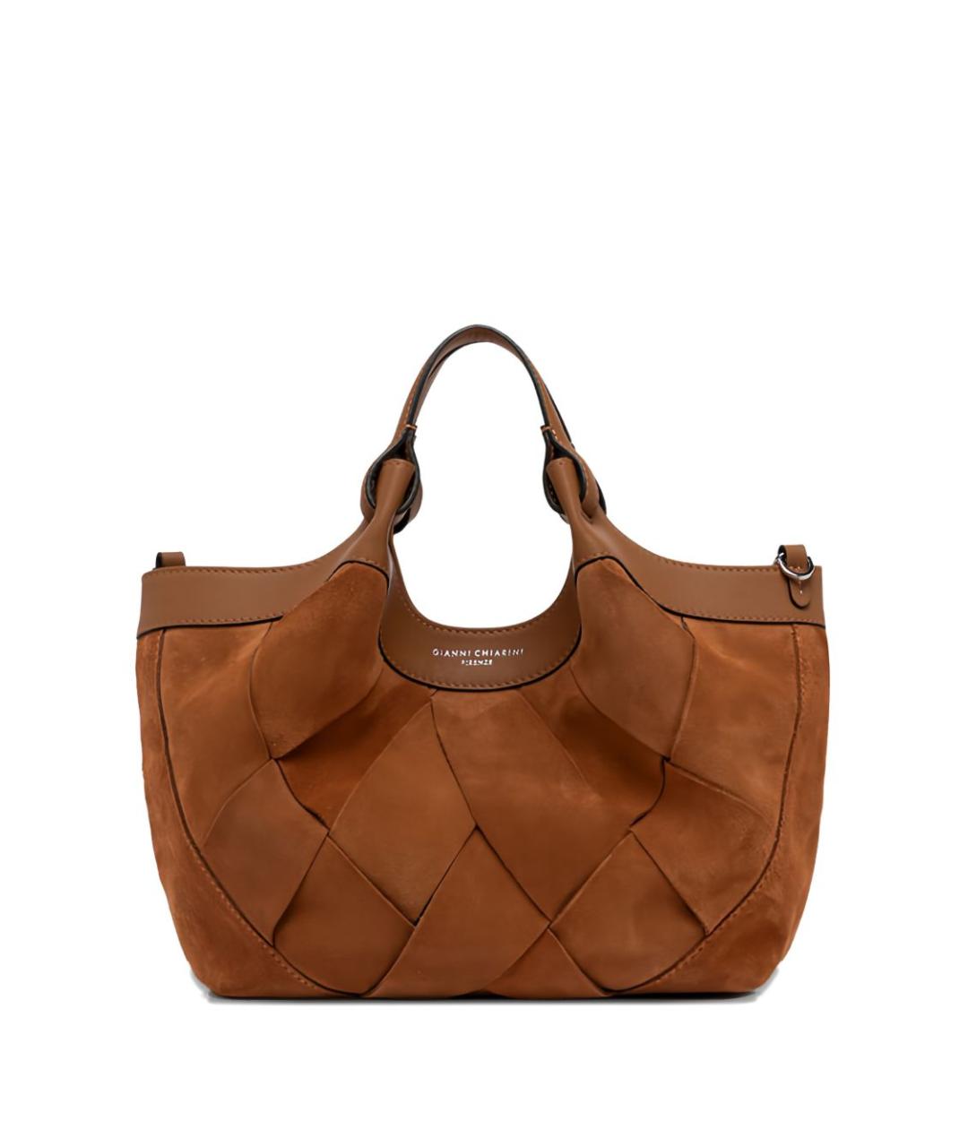 Gianni Chiarini Коричневая замшевая сумка тоут, фото 1