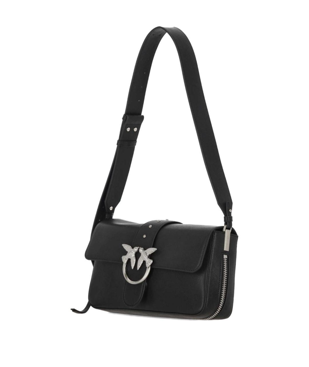 PINKO Черная кожаная сумка через плечо, фото 2