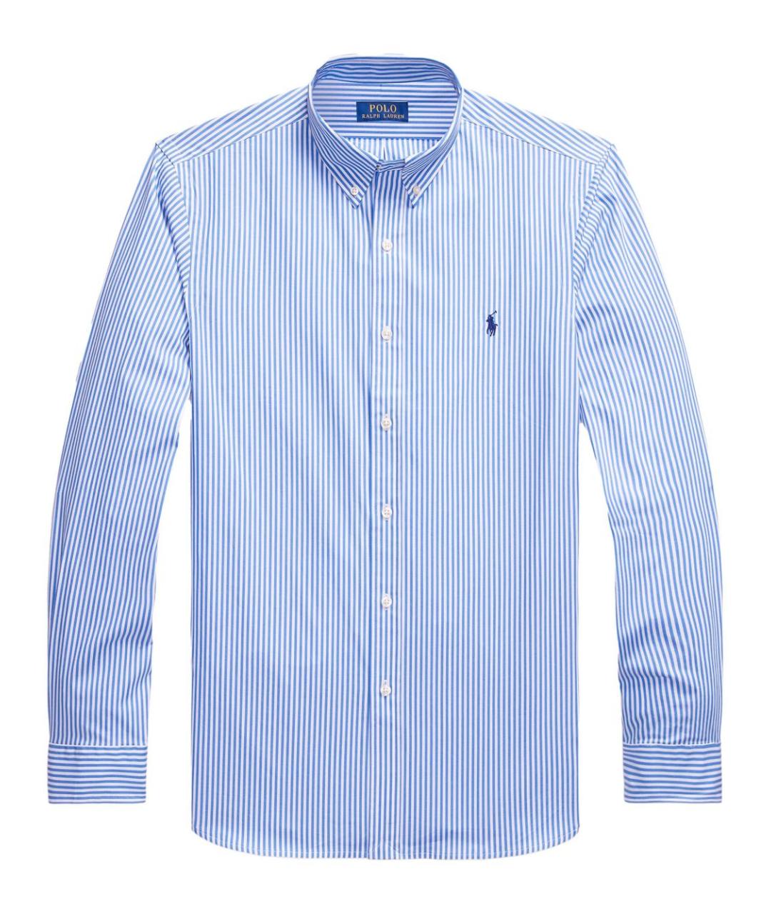 RALPH LAUREN Голубая хлопковая кэжуал рубашка, фото 1