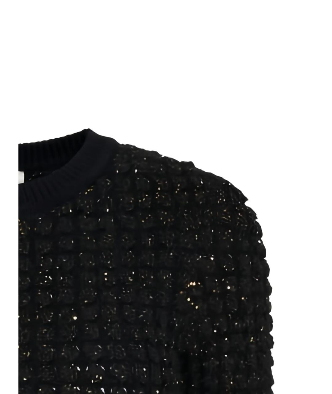 ELISABETTA FRANCHI Черный вискозный джемпер / свитер, фото 2