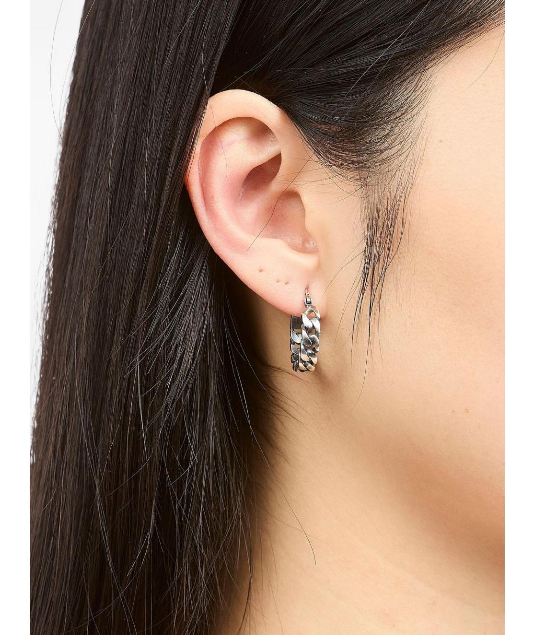 MM6 MAISON MARGIELA Серебряные металлические серьги, фото 4