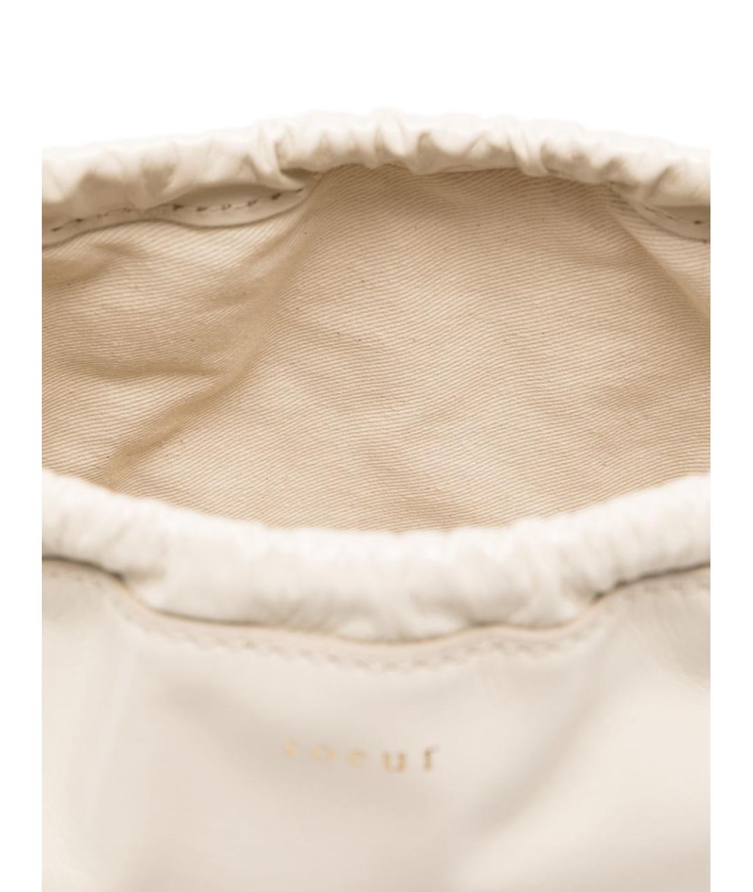 SOEUR Бежевая кожаная сумка через плечо, фото 3