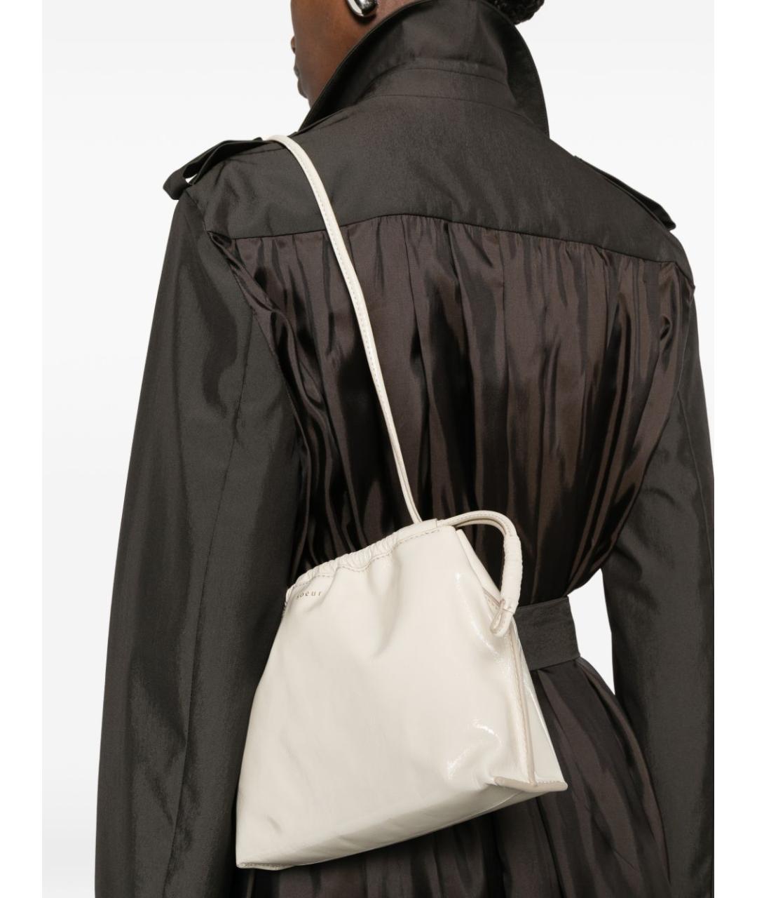 SOEUR Бежевая кожаная сумка через плечо, фото 4