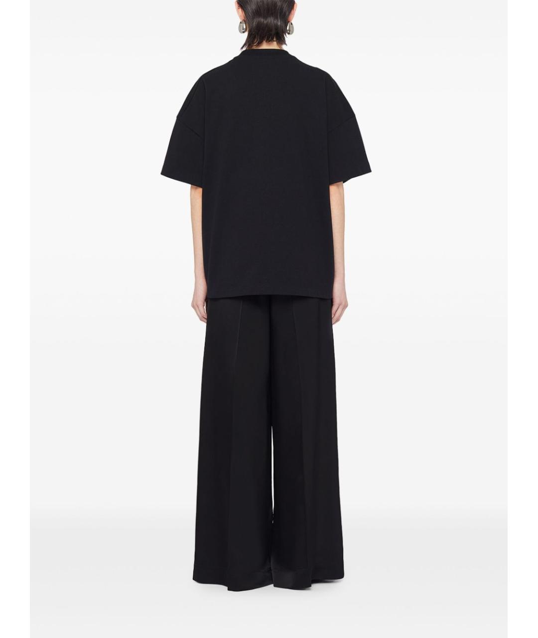 JIL SANDER Черная хлопковая футболка, фото 5