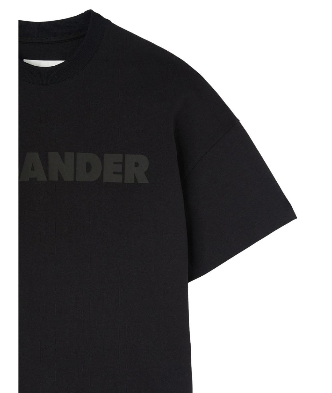 JIL SANDER Черная хлопковая футболка, фото 6