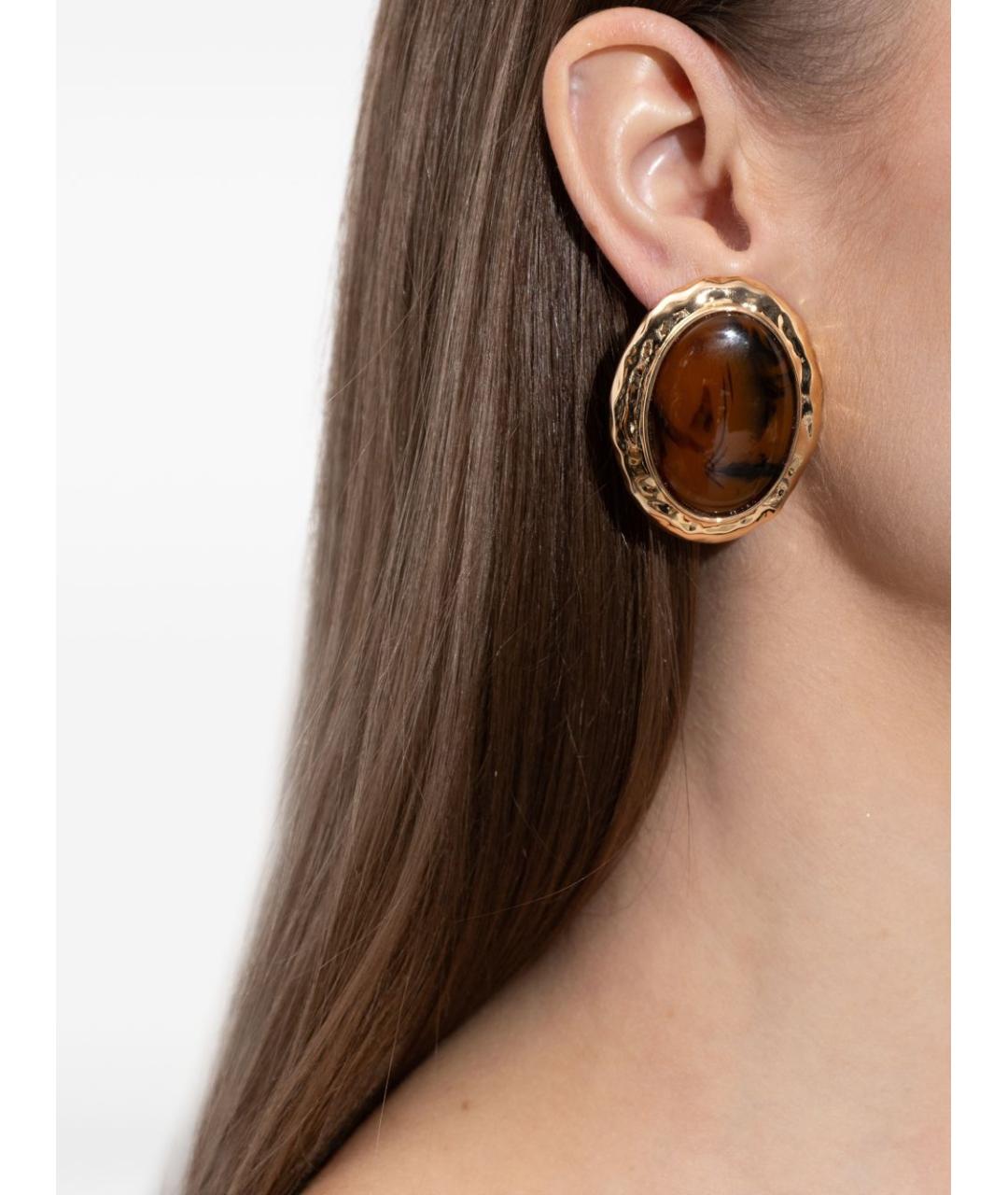 SELF-PORTRAIT Золотые металлические серьги, фото 4