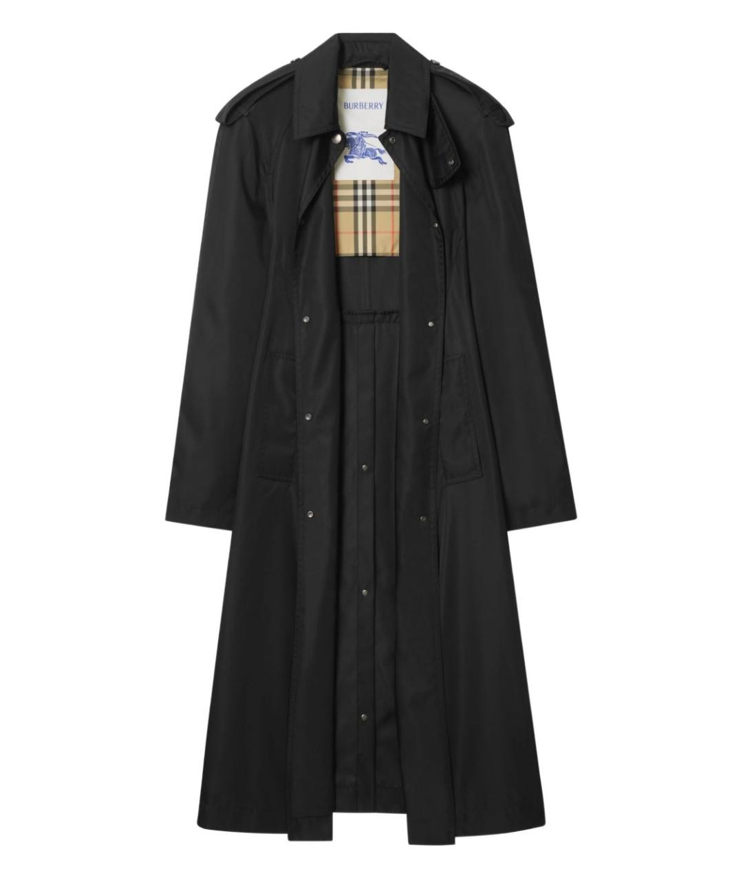 BURBERRY Черное пальто, фото 2