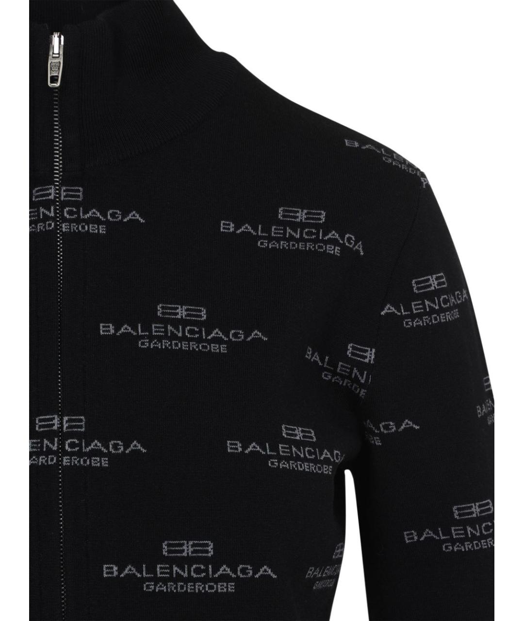 BALENCIAGA Черный шерстяной кардиган, фото 2