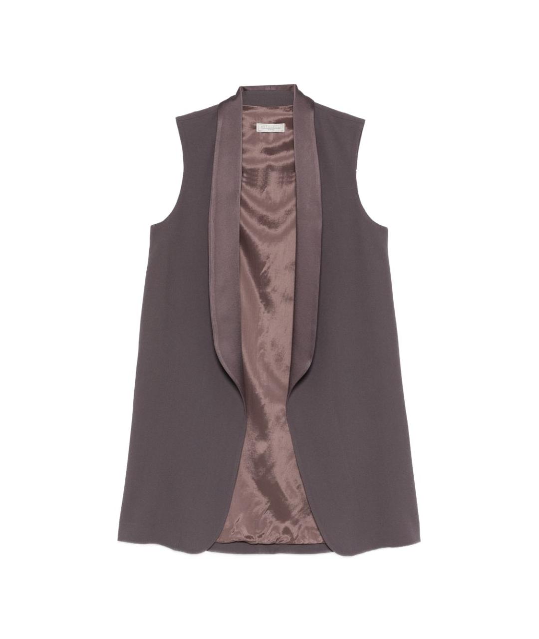 ANTONELLI FIRENZE Фиолетовый ацетатный жилет, фото 1