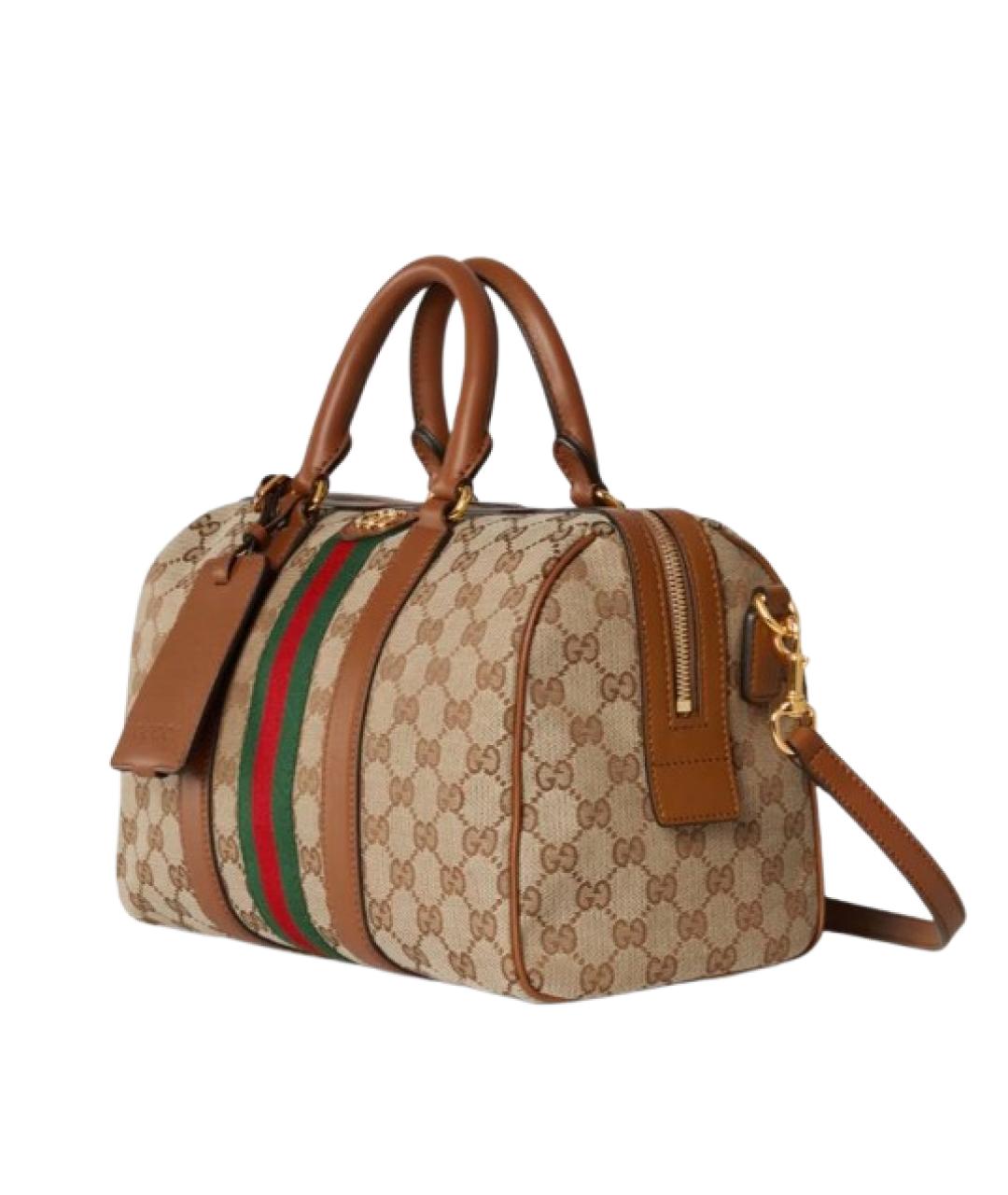 GUCCI Бежевая тканевая сумка тоут, фото 2