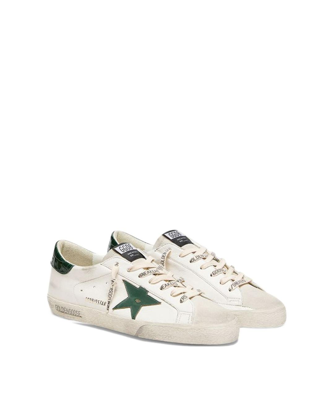 GOLDEN GOOSE DELUXE BRAND Белые кожаные низкие кроссовки / кеды, фото 3