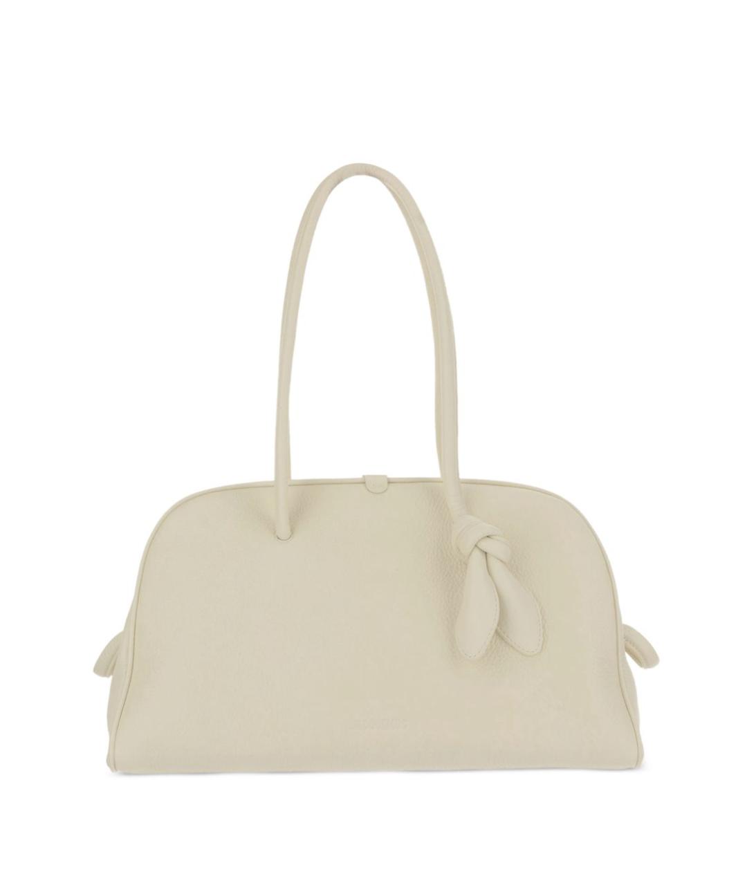 JACQUEMUS Белая кожаная сумка тоут, фото 1