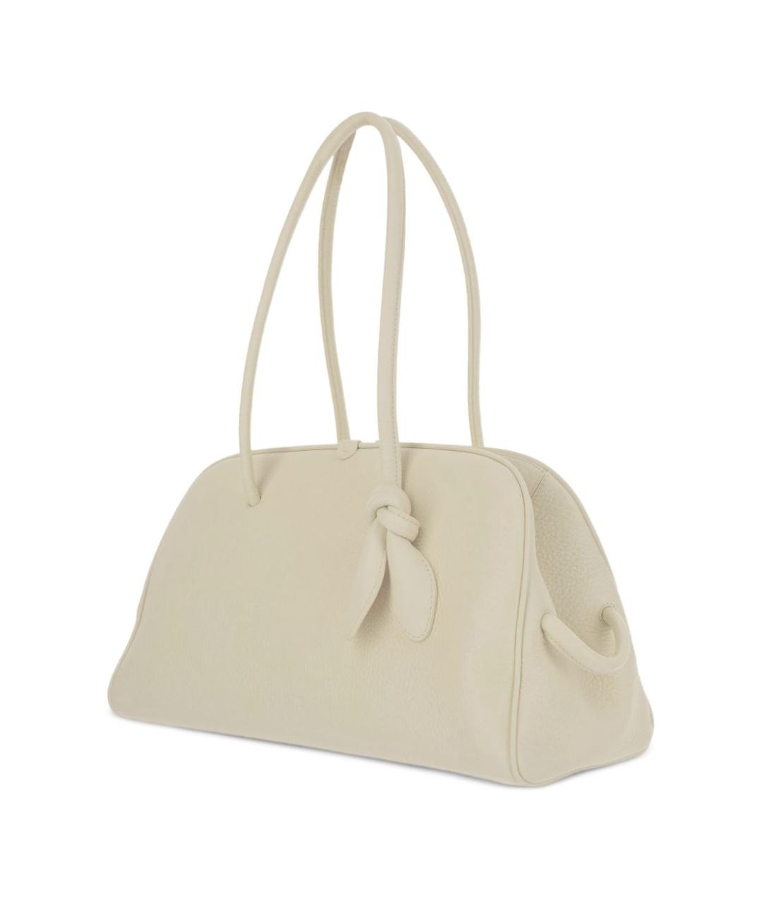 JACQUEMUS Белая кожаная сумка тоут, фото 4