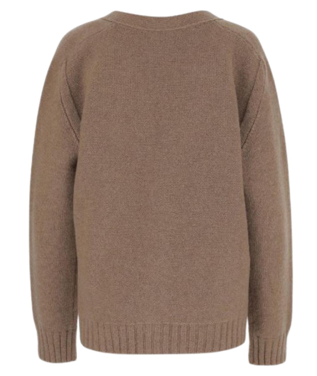 BOTTEGA VENETA Коричневый шерстяной кардиган, фото 2