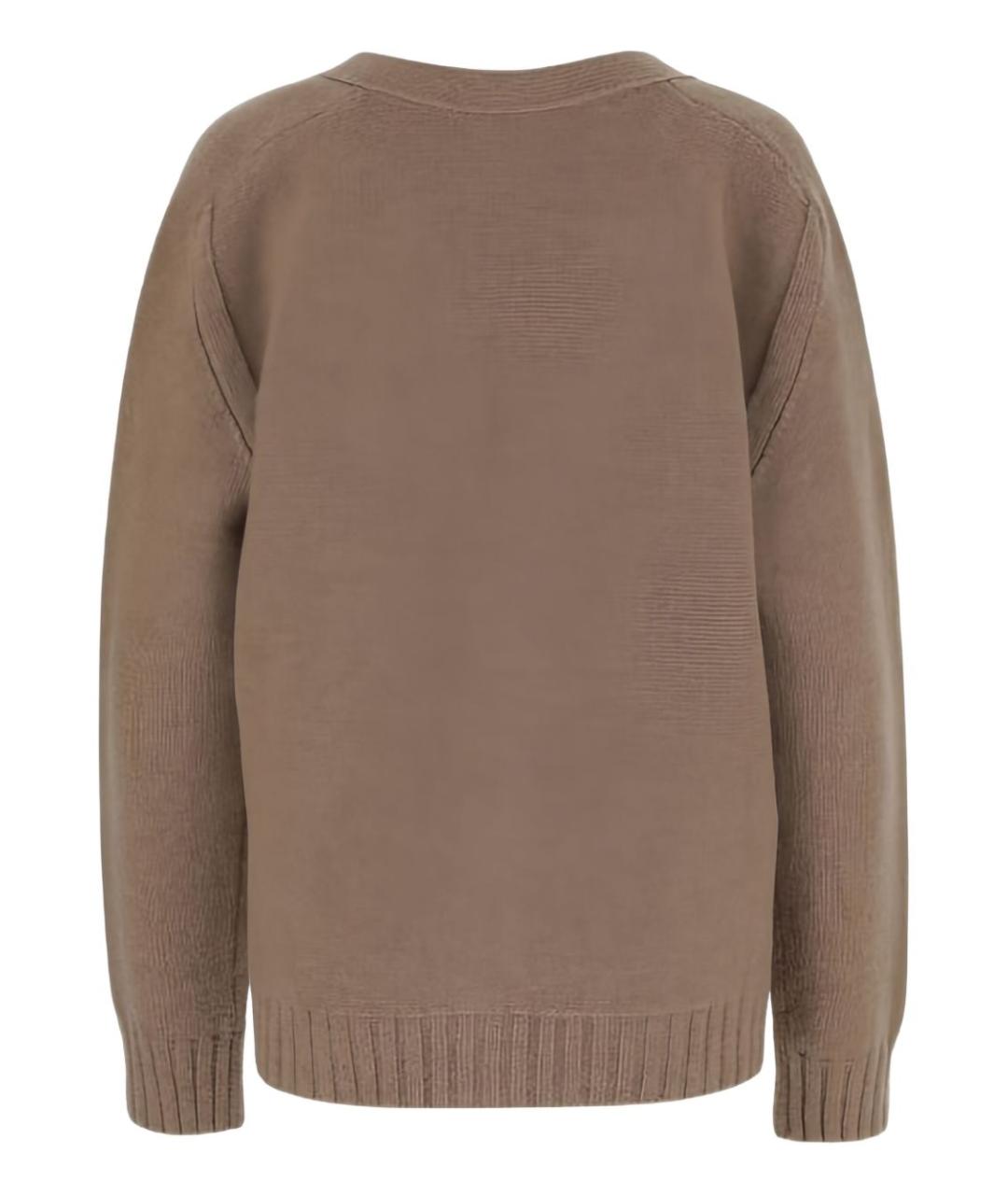 BOTTEGA VENETA Коричневый шерстяной кардиган, фото 3