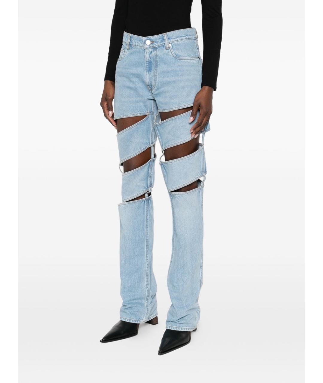 COPERNI Голубые хлопковые прямые джинсы, фото 4