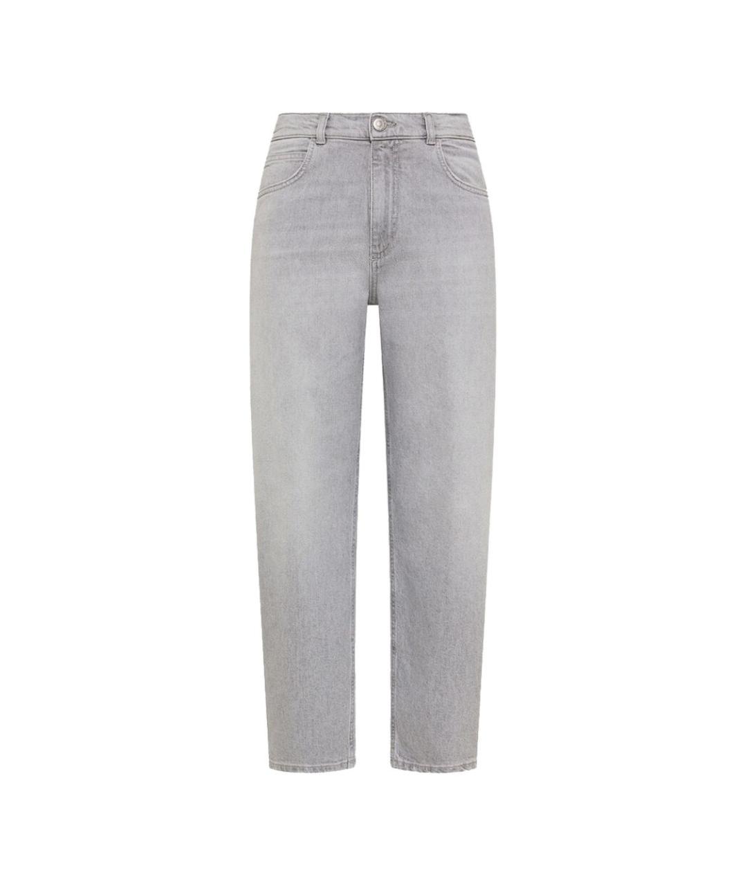 SEVENTY Серые хлопковые прямые джинсы, фото 1