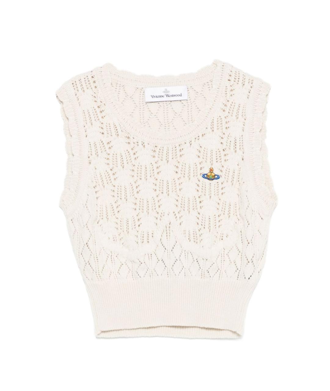 VIVIENNE WESTWOOD Бежевая хлопковая жилетка, фото 1