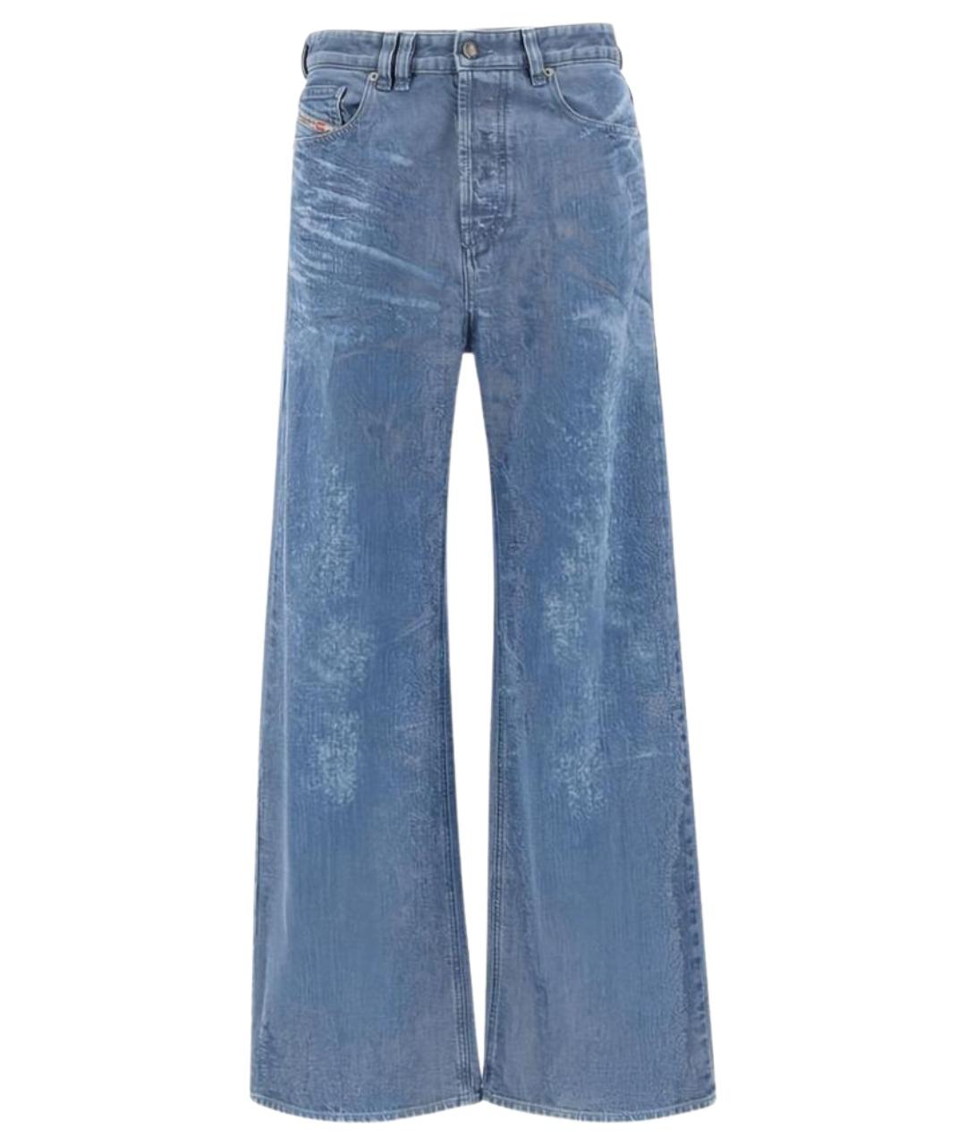 DIESEL Голубые хлопковые прямые джинсы, фото 1