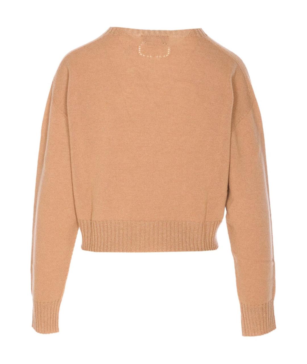 TWIN-SET Коричневый шерстяной джемпер / свитер, фото 3