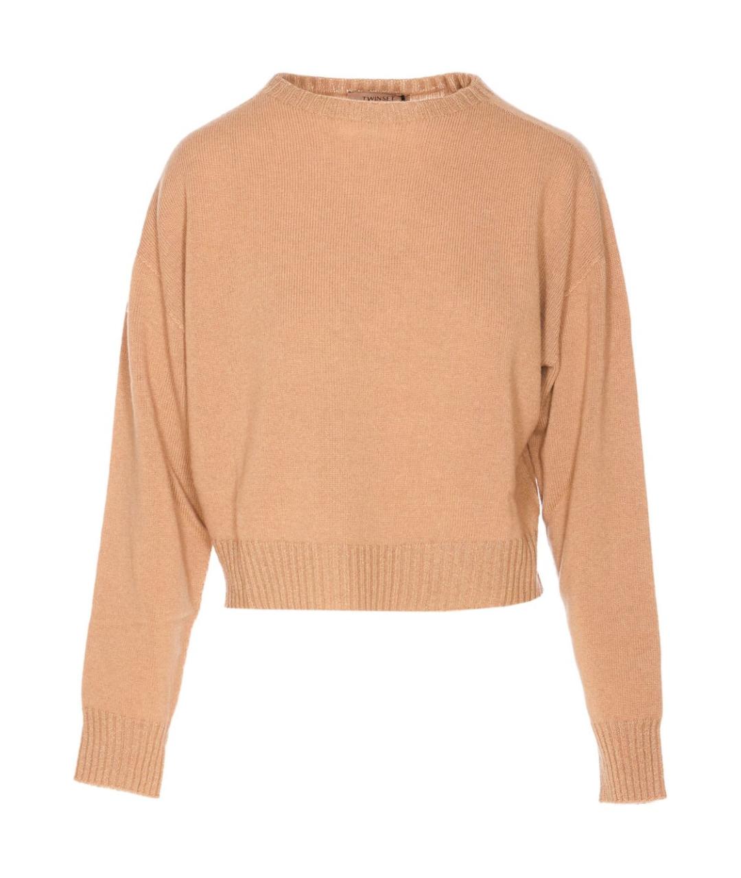 TWIN-SET Коричневый шерстяной джемпер / свитер, фото 1