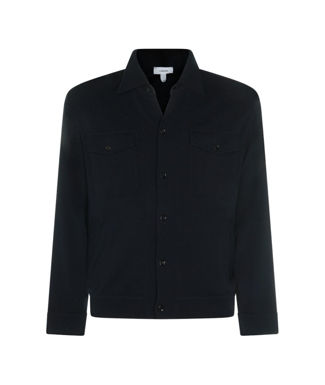LARDINI Темно-синяя хлопковая куртка, фото 1