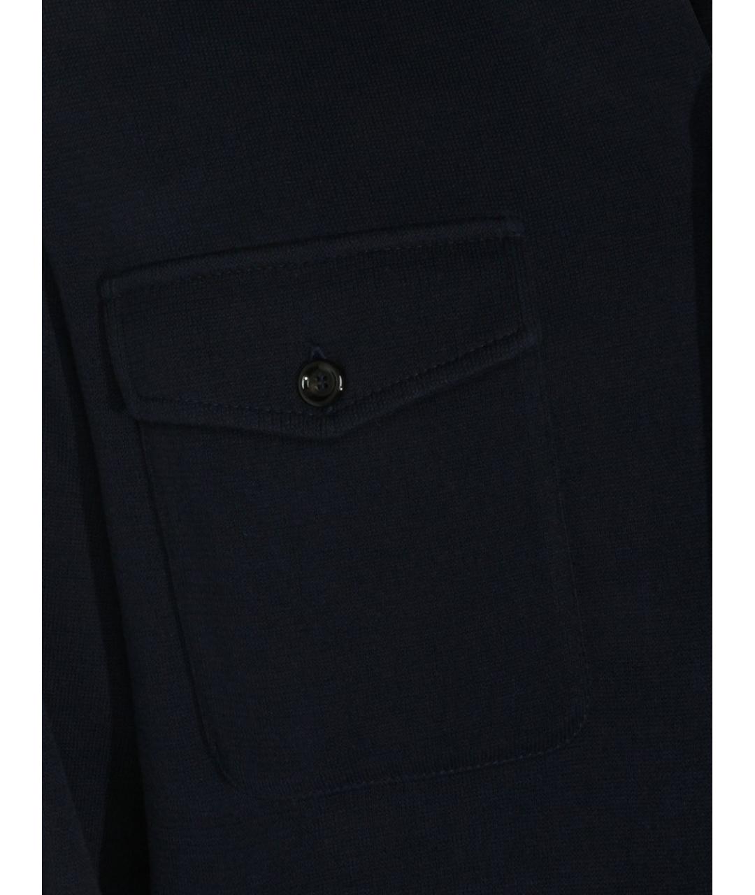 LARDINI Темно-синяя хлопковая куртка, фото 5