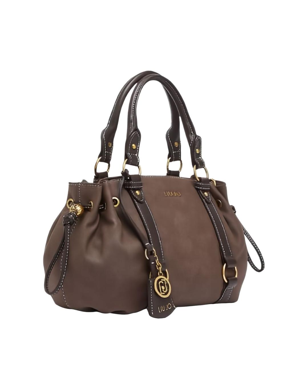LIU JO Коричневая сумка с короткими ручками, фото 3