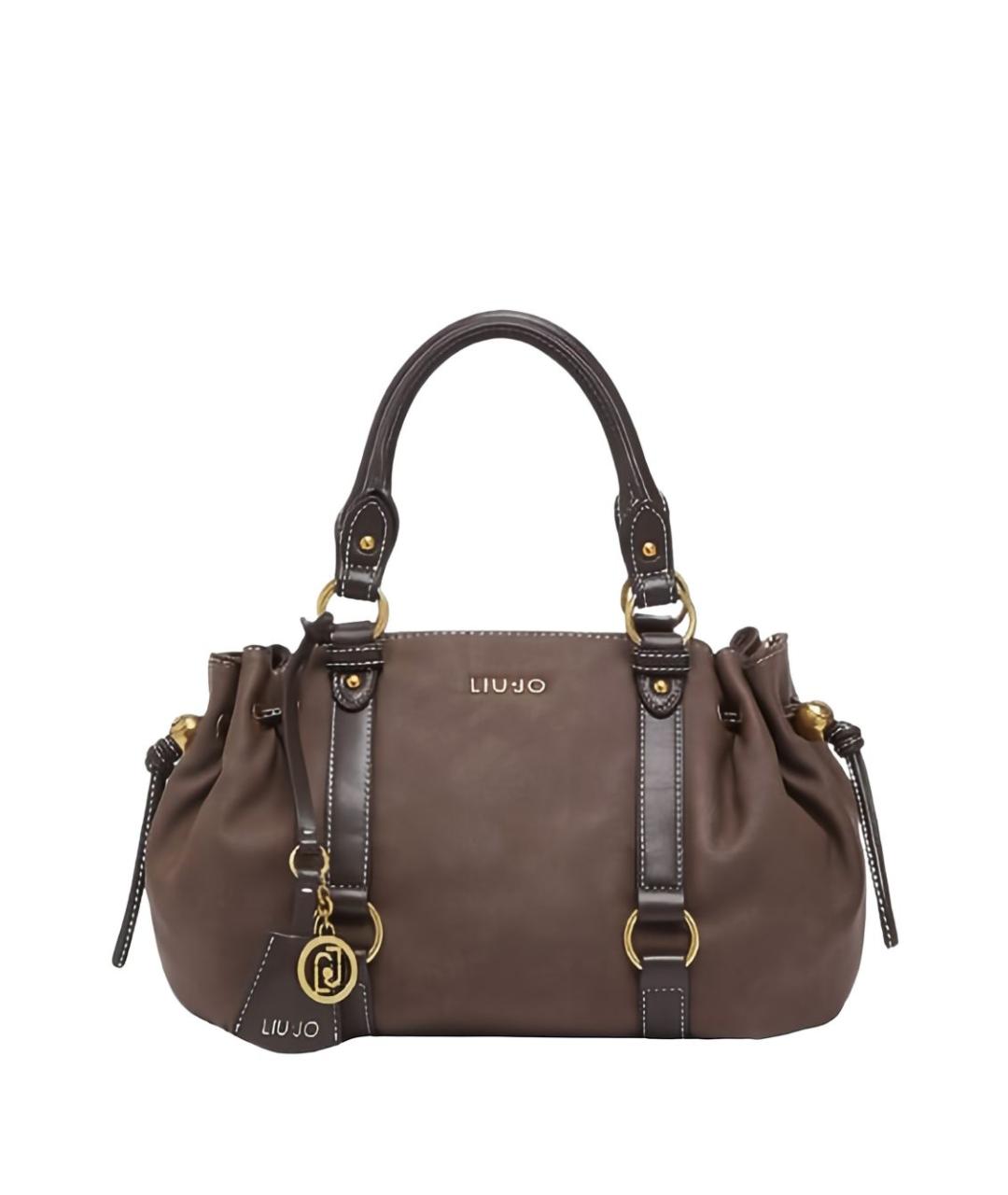 LIU JO Коричневая сумка с короткими ручками, фото 4