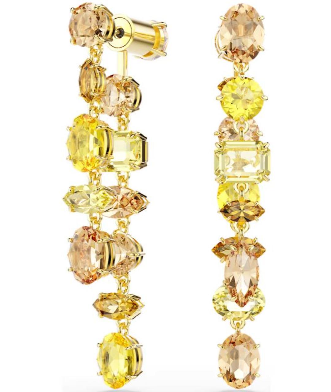 SWAROVSKI Золотые металлические серьги, фото 1