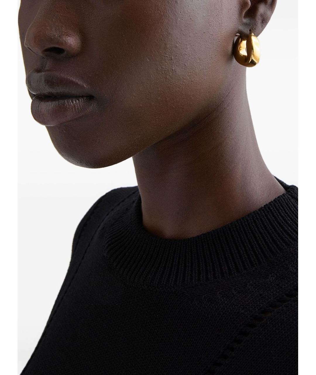 JIL SANDER Золотые металлические серьги, фото 2