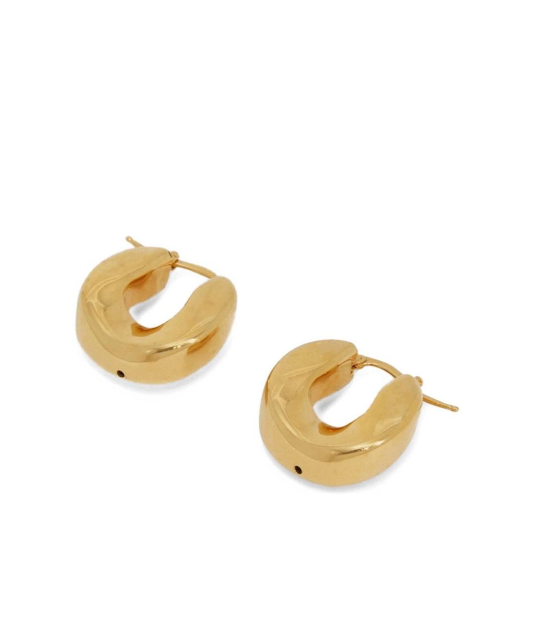 JIL SANDER Золотые металлические серьги, фото 3