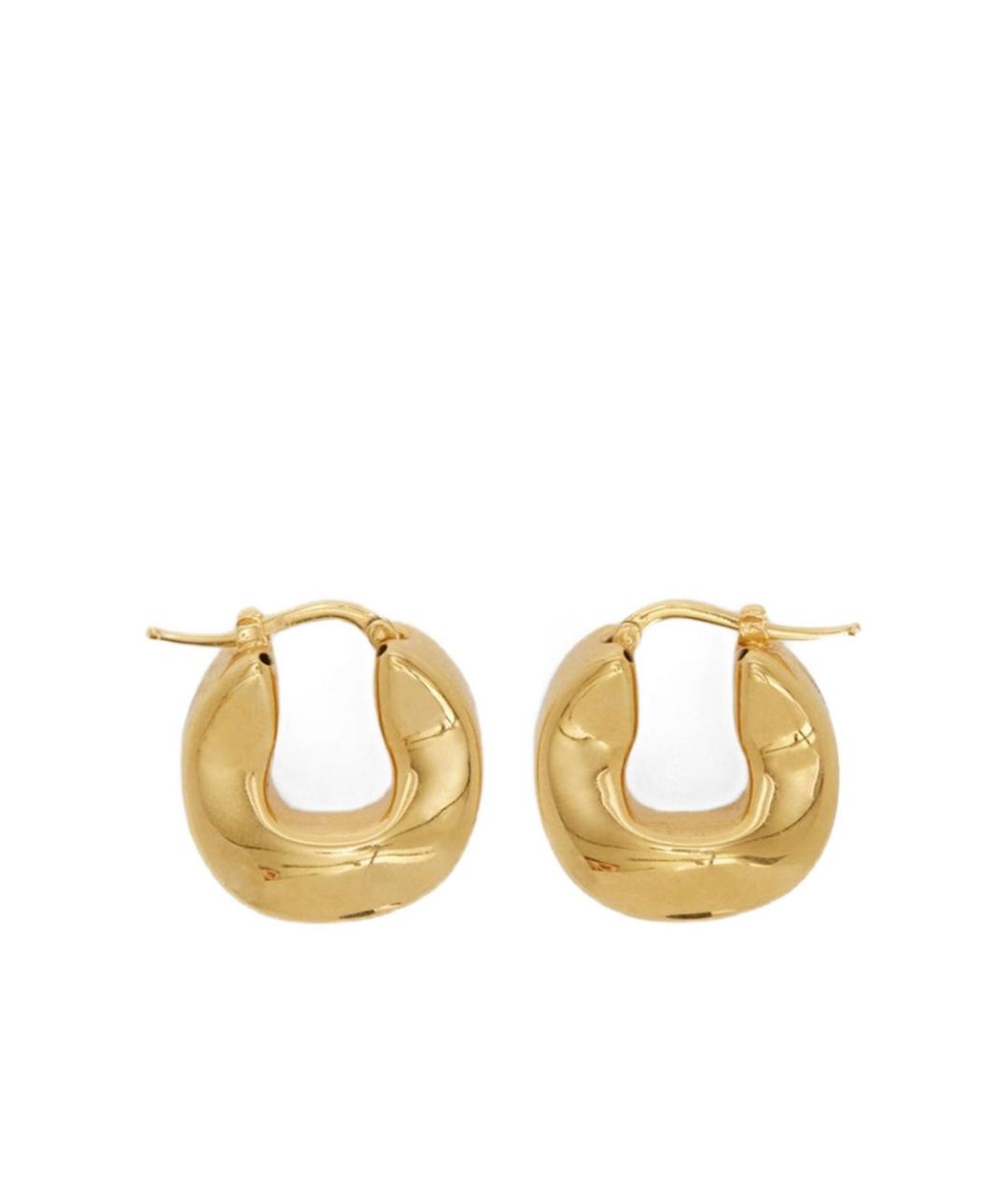 JIL SANDER Золотые металлические серьги, фото 1