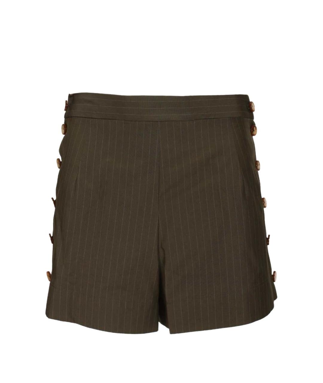 VIVIENNE WESTWOOD Хаки хлопковая юбка-шорты, фото 4