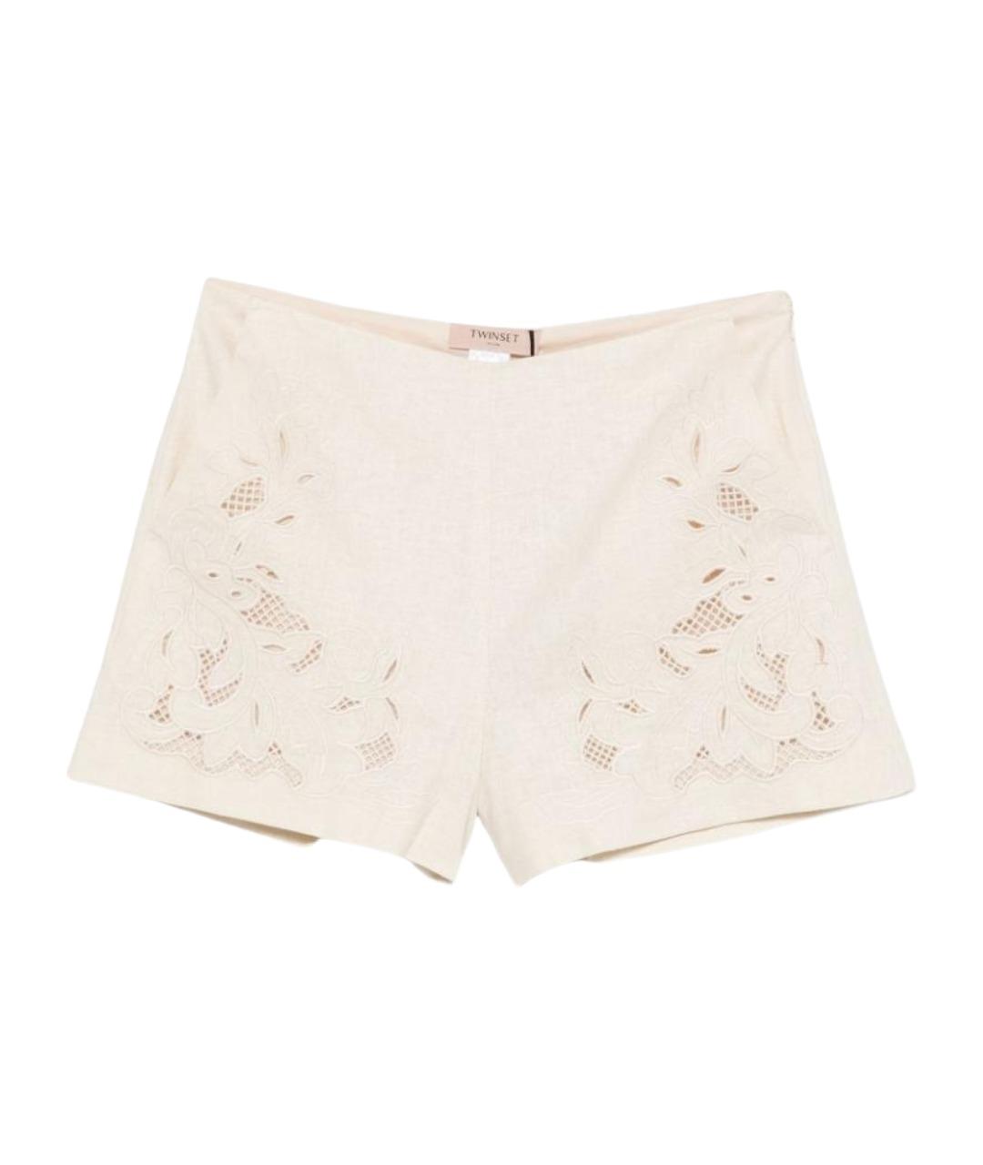 TWIN-SET Бежевые шорты, фото 1