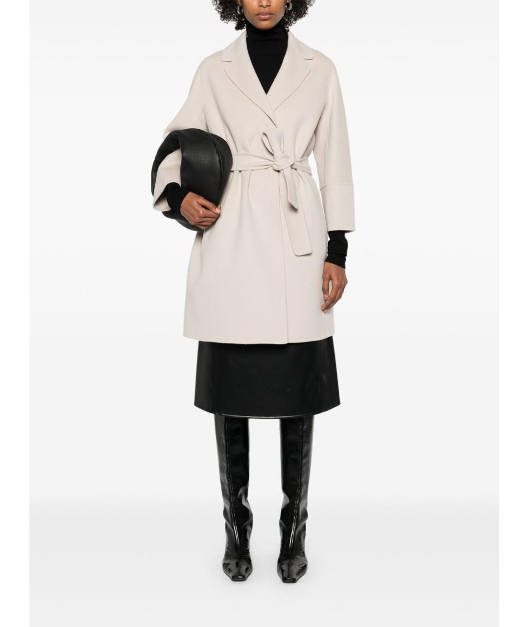 'S MAX MARA Бежевое шерстяное пальто, фото 3