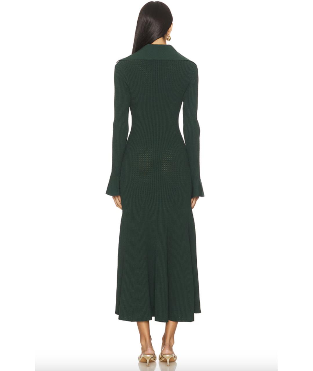 SELF-PORTRAIT Зеленые вискозное повседневное платье, фото 4