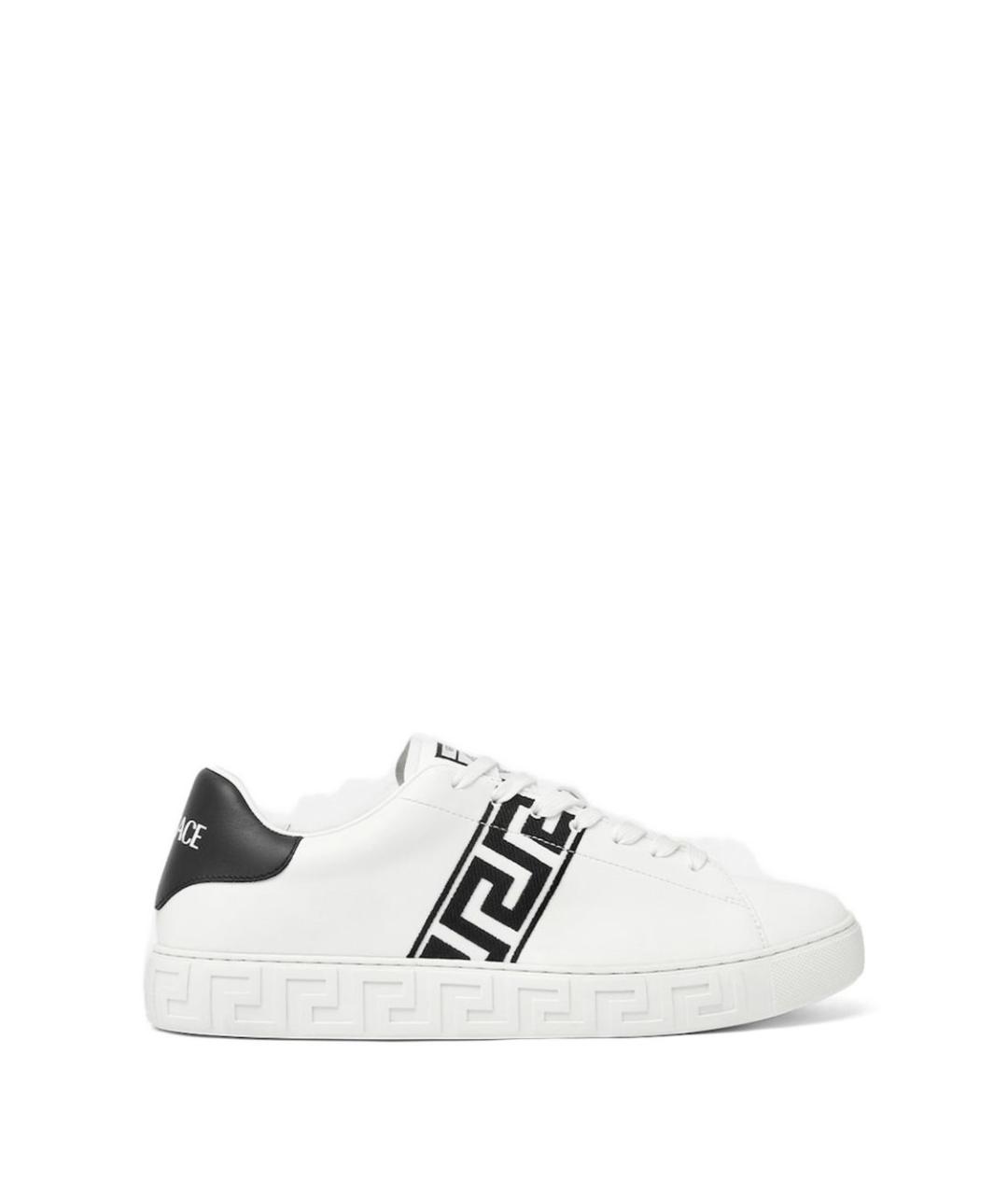 VERSACE Белые кожаные кеды, фото 1