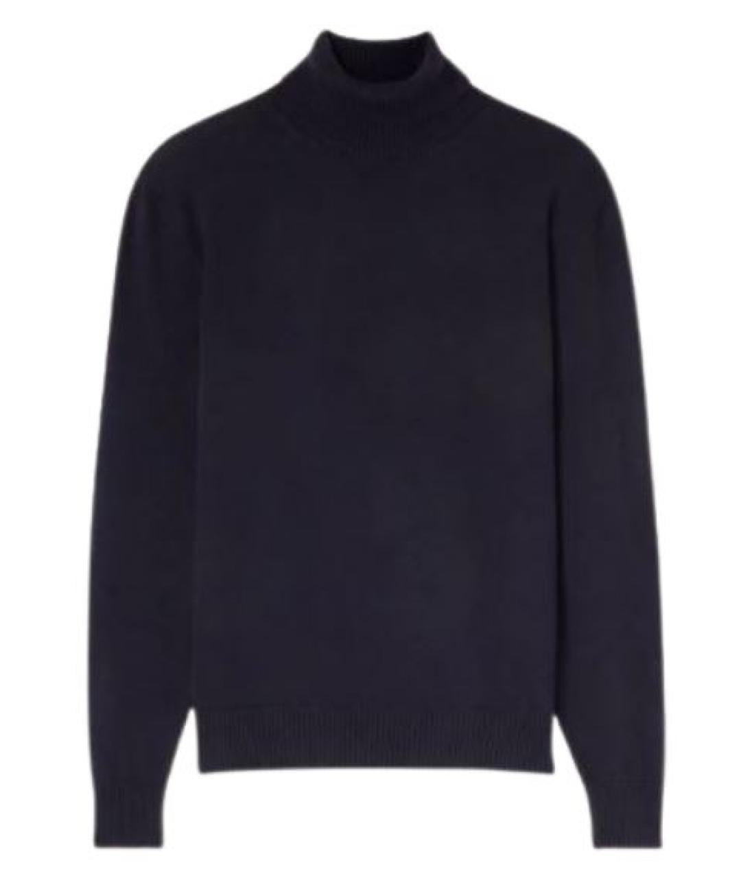 LARDINI Темно-синий шерстяной джемпер / свитер, фото 1