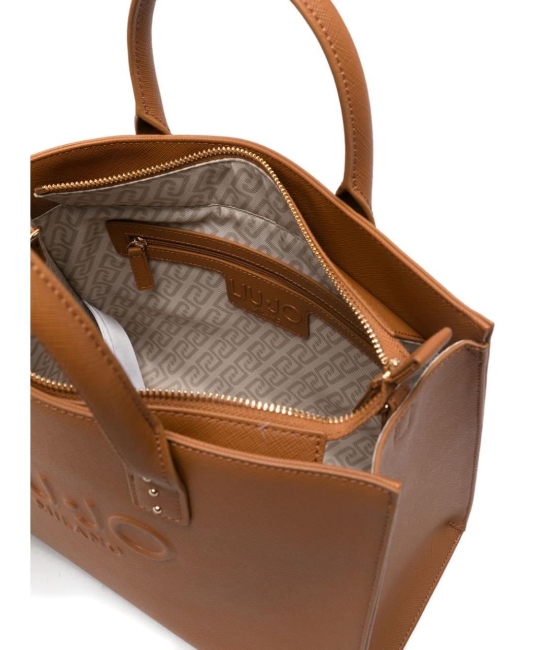 LIU JO Коричневая сумка тоут из искусственной кожи, фото 3