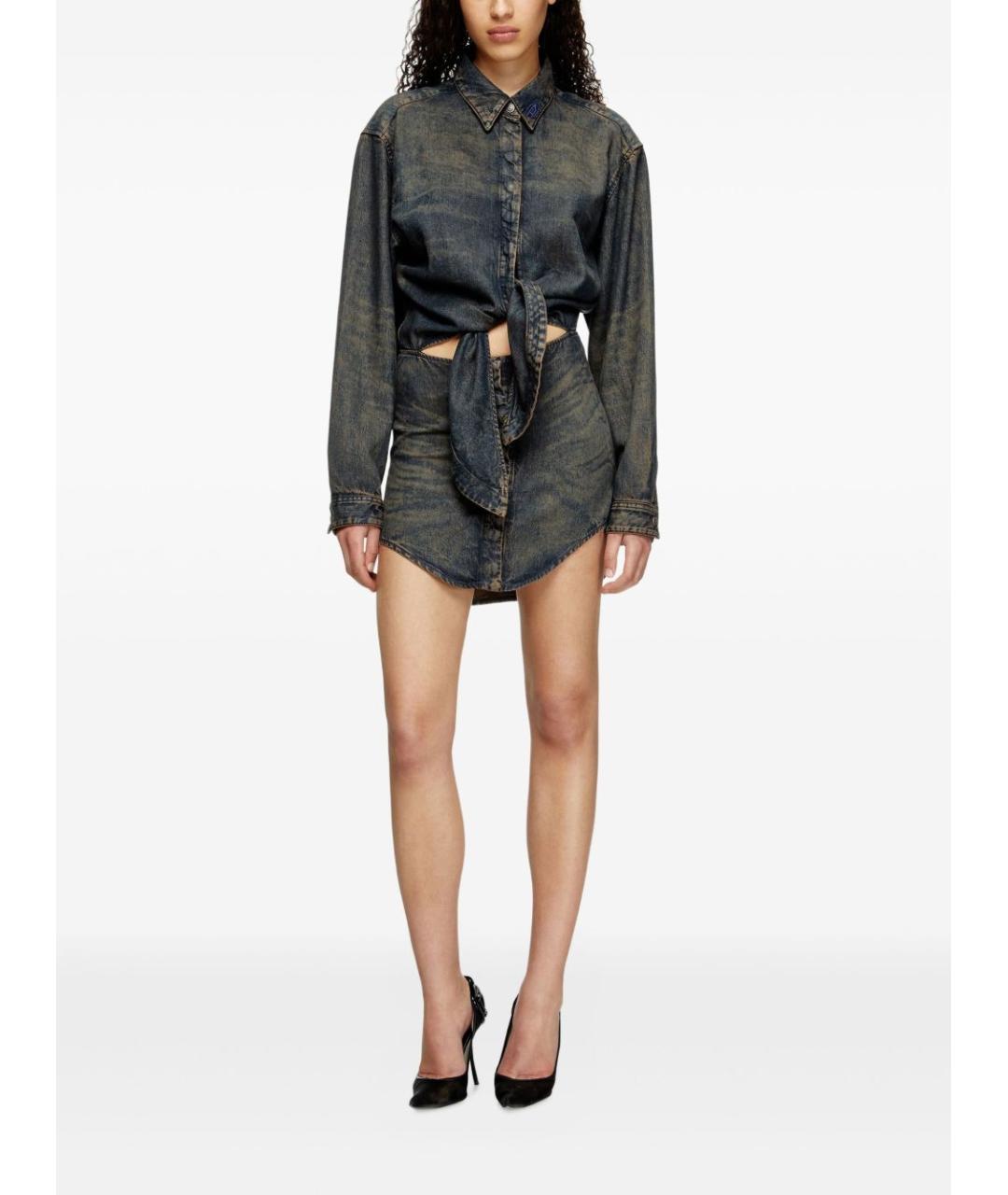 DIESEL Синее повседневное платье, фото 4