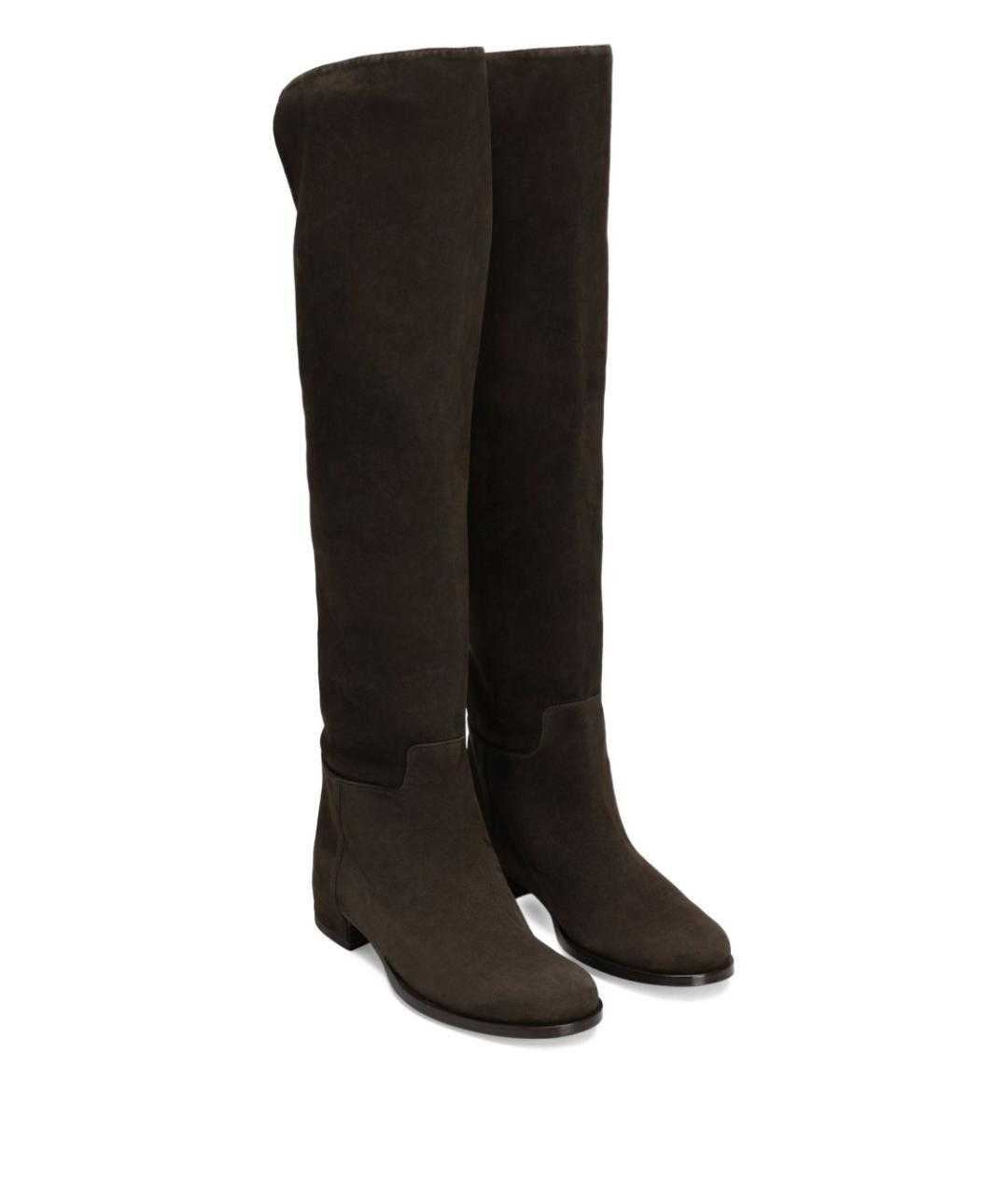 DOLCE&GABBANA Коричневые замшевые сапоги, фото 2