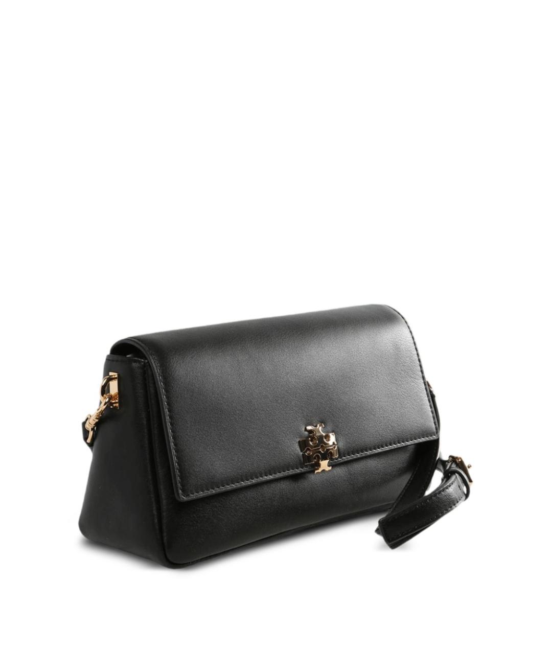 TORY BURCH Черная кожаная сумка через плечо, фото 3