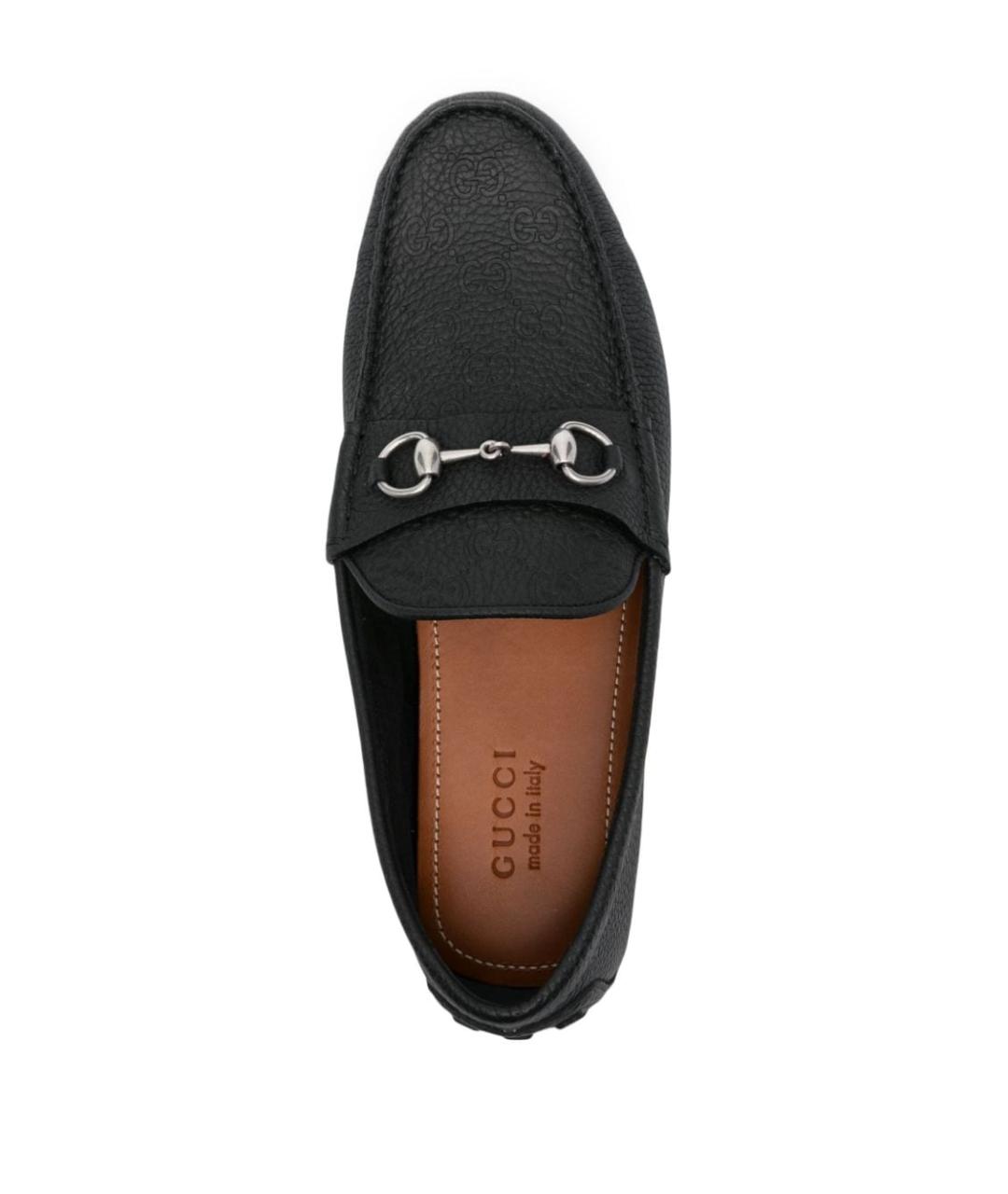 GUCCI Черные кожаные мокасины, фото 4