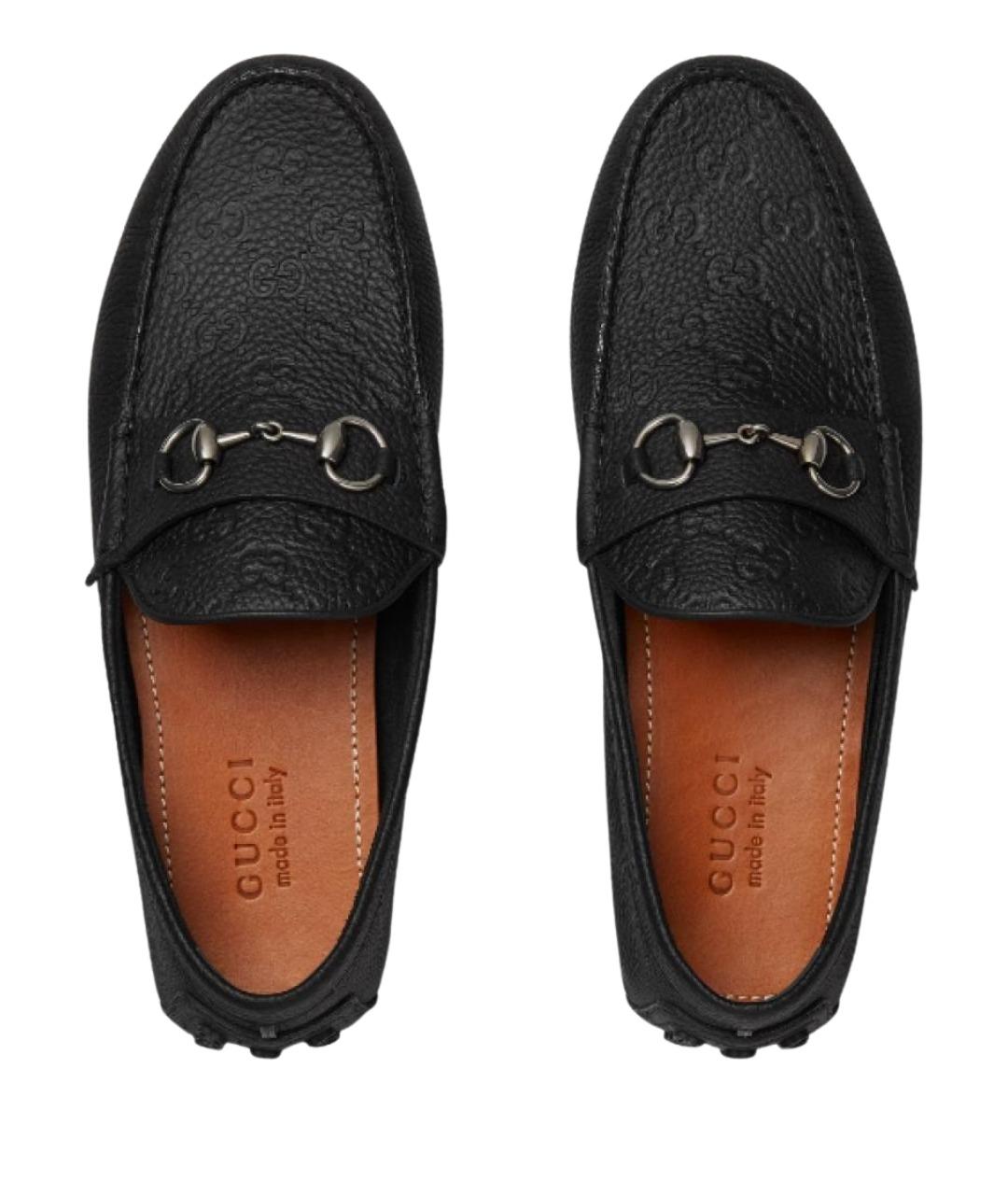 GUCCI Черные кожаные мокасины, фото 6