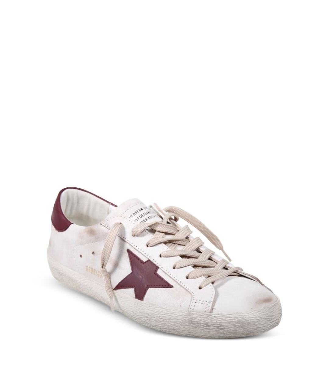 GOLDEN GOOSE DELUXE BRAND Белые кожаные низкие кроссовки / кеды, фото 2