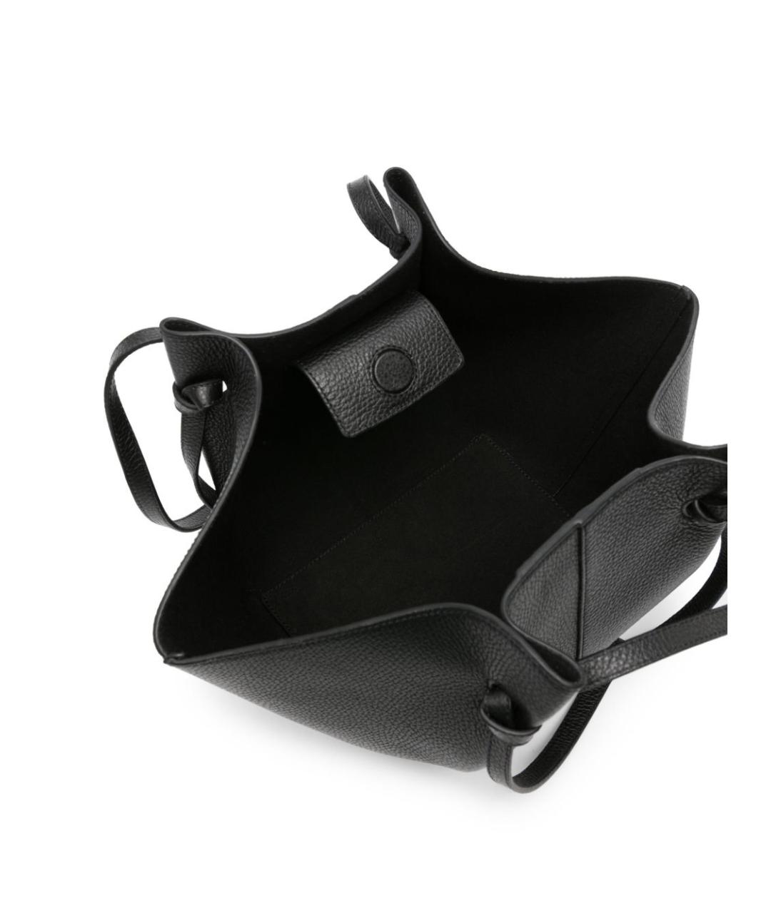 YUZEFI Черная кожаная сумка тоут, фото 4