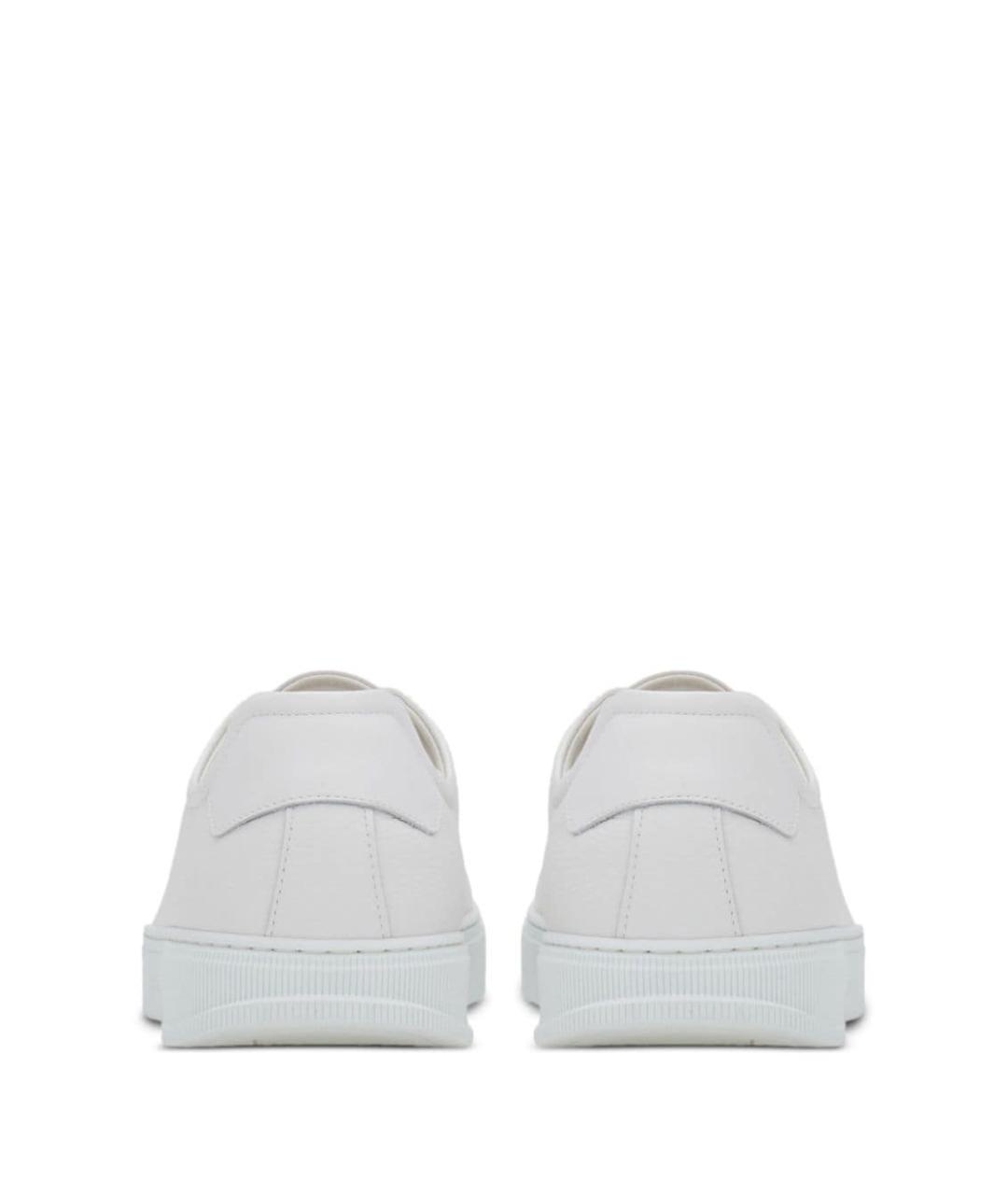 FERRAGAMO Белые кожаные низкие кроссовки / кеды, фото 2