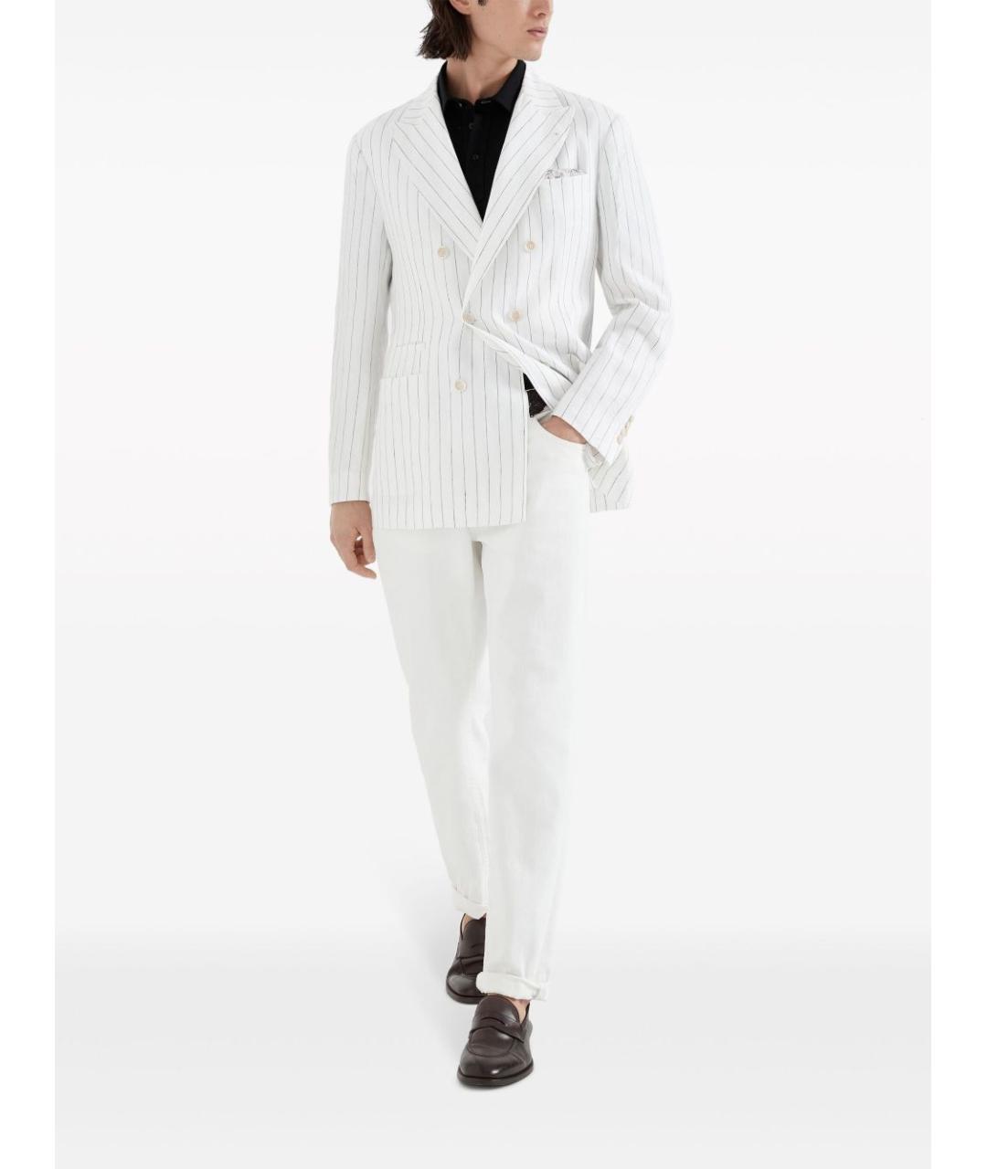 BRUNELLO CUCINELLI Черное хлопковое поло с коротким рукавом, фото 3